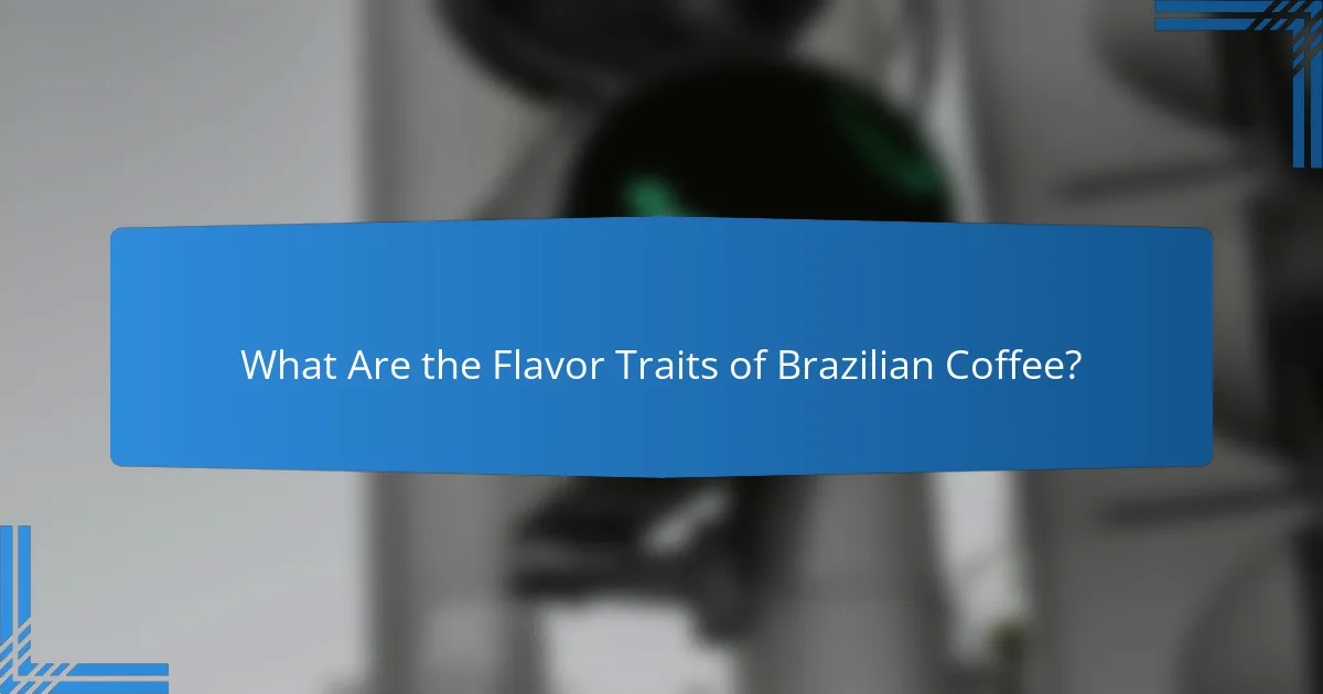 What Are the Flavor Traits of Brazilian Coffee?