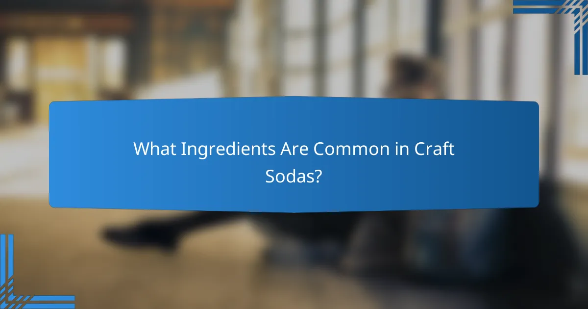 What Ingredients Are Common in Craft Sodas?